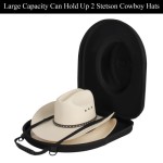 Anysiny Travel Hat Case - Anti-crushing hat travel organizer, suitable for cowboy hats, with adjustable strap (cowboy hat - Bl).